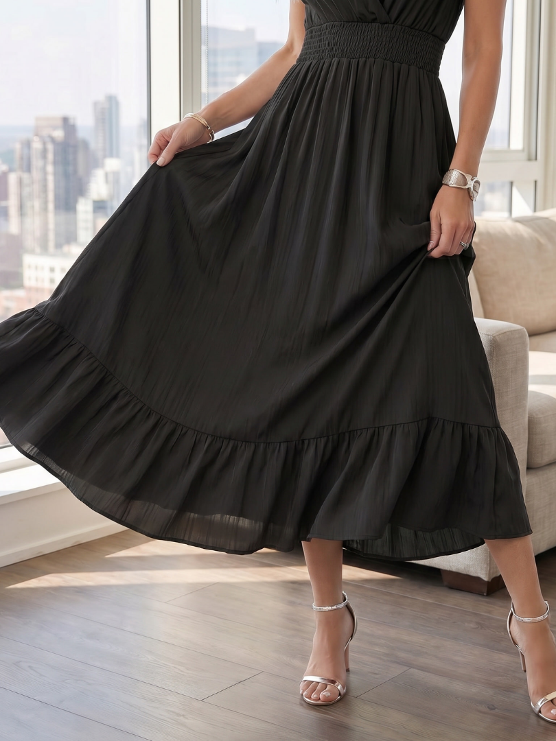 Lila™ | Charming Ruffle Sleeve Midi Dress