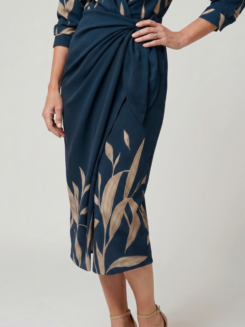 Imogen™ | Chic Stripe Midi Dress for Effortless Elegance