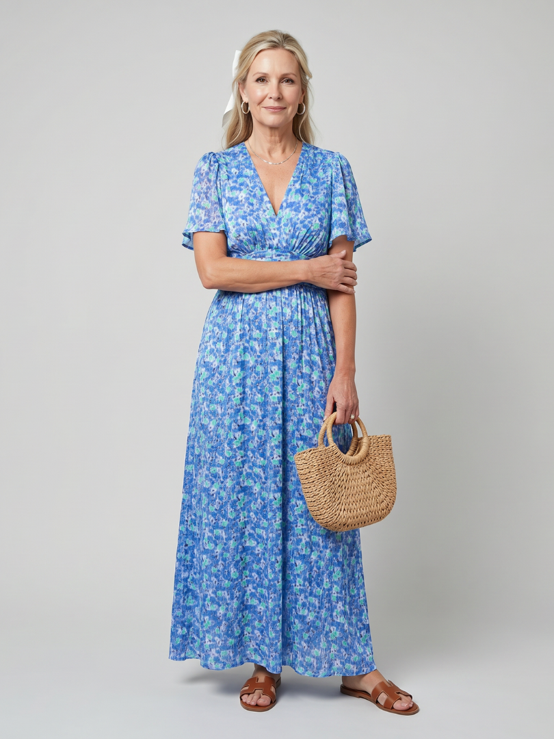 Cecily™ | Charming Floral Midi Dress for Effortless Elegance
