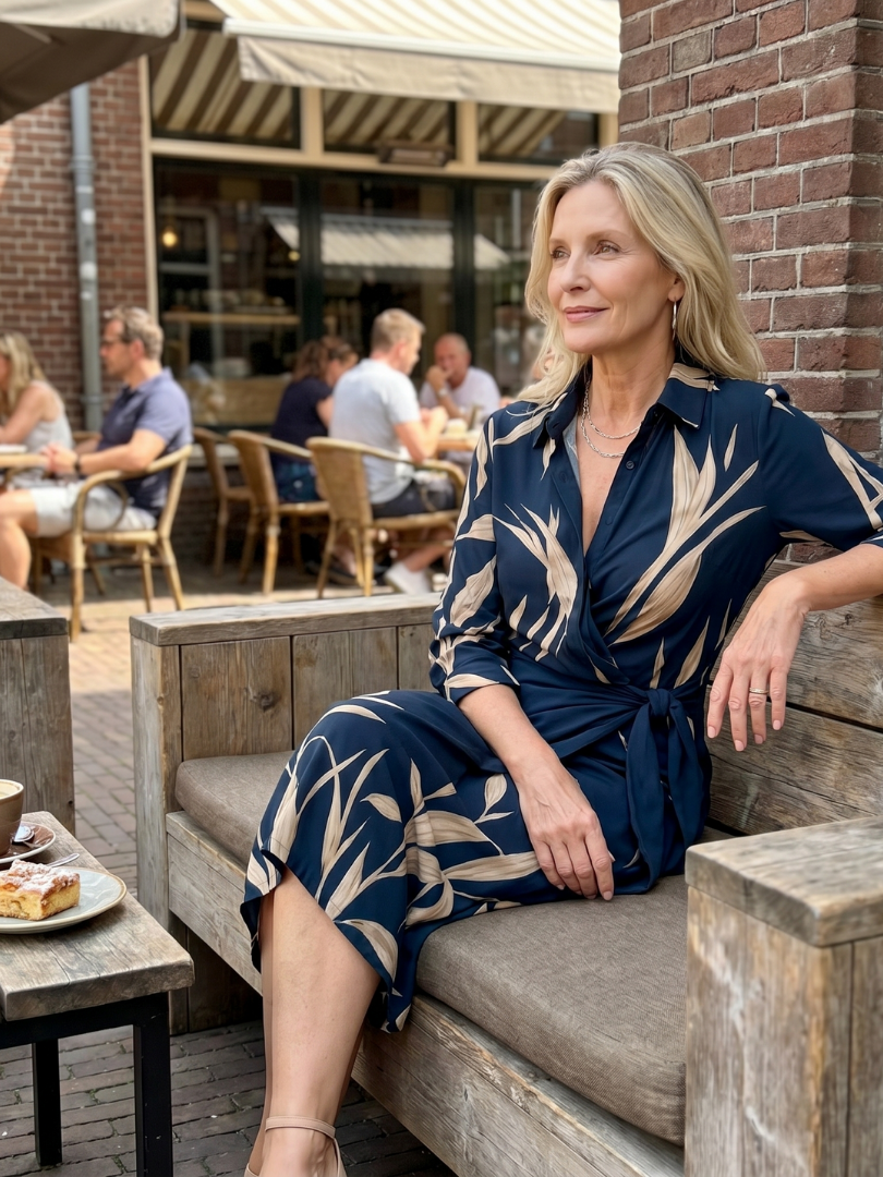 Imogen™ | Chic Stripe Midi Dress for Effortless Elegance