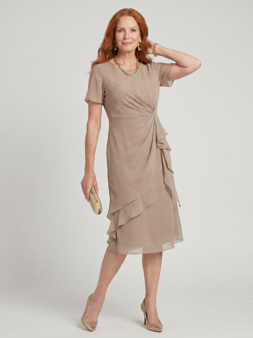 Elowen™ | Chic Midi Dress with Twisted Detail