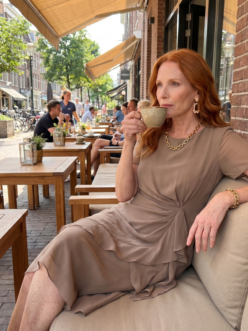 Elowen™ | Chic Midi Dress with Twisted Detail