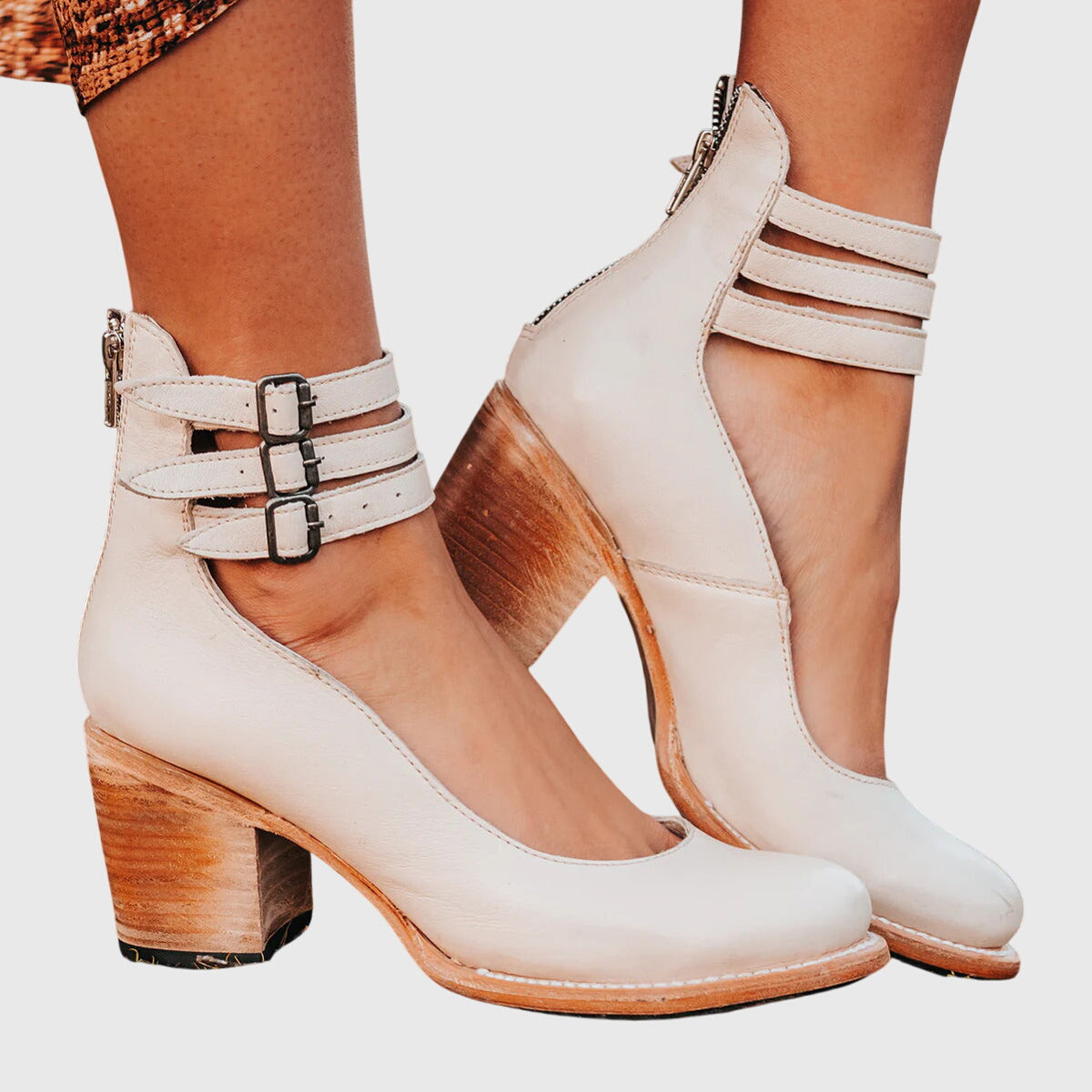 Nina™ | Chic Leather Sandals for All-Day Elegance