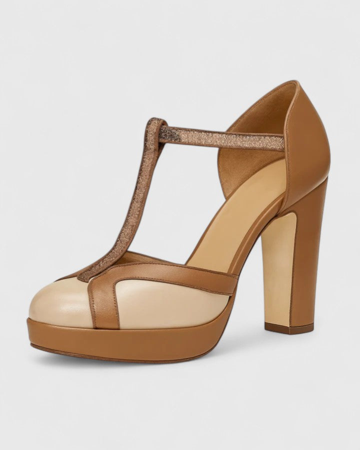 Evelyn™ | Chic Leather Heels for Effortless Elegance