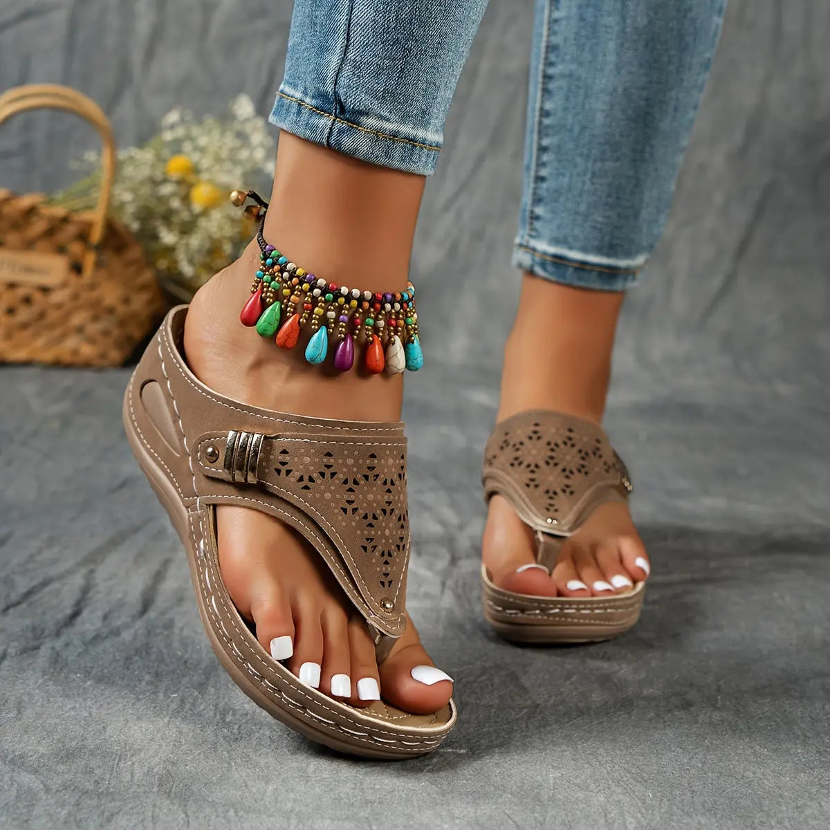 Elena™ | Stylish Wedge Sandals for Effortless Chic