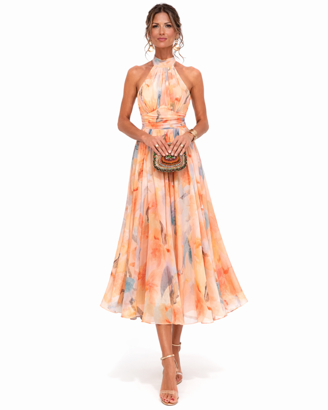Celine - Maxi Dress with Halter Neckline