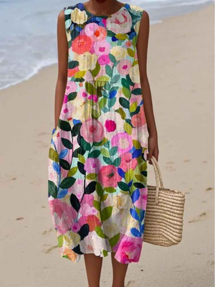 Isabella™ | Graceful Coral Floral Dress