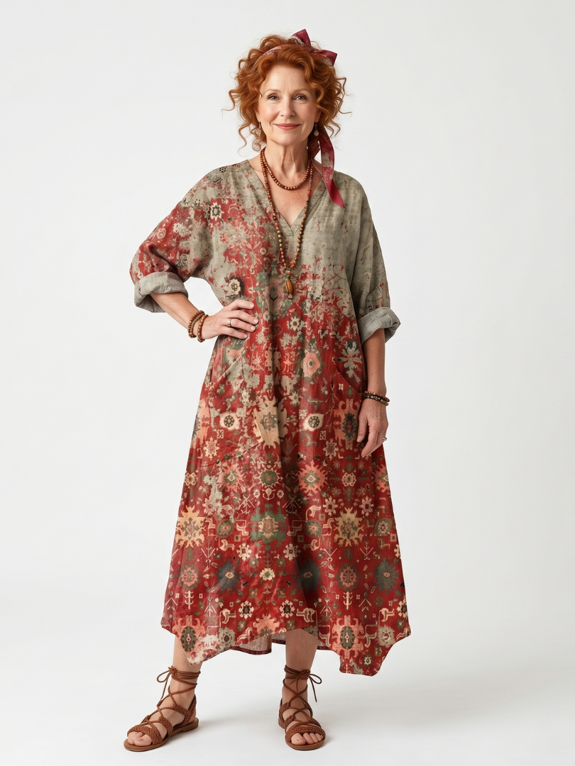 Sienna™ | Chic Pocketed Midi Dress for Effortless Style