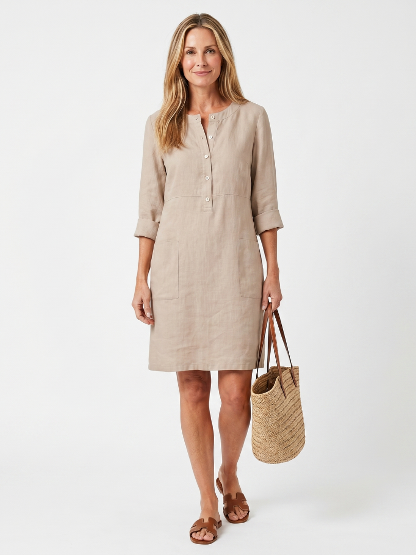 Harriet™ | Chic Button-Front Dress for Effortless Elegance