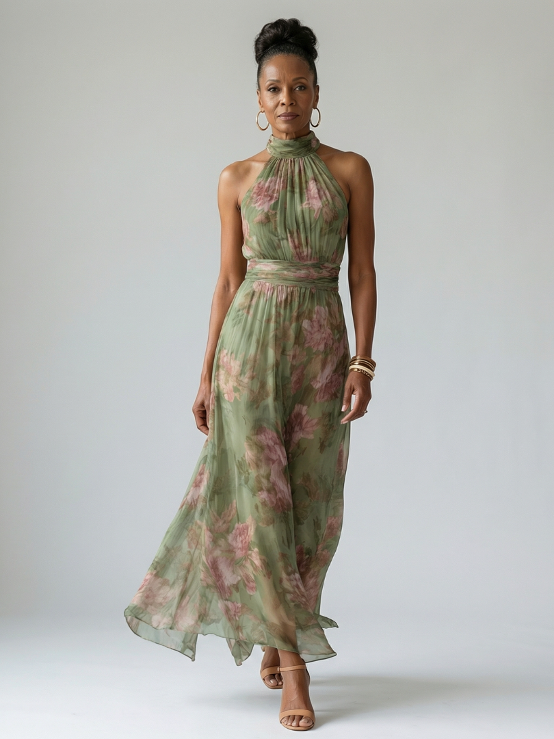 Naomi™ | Graceful Halter Maxi Dress for Effortless Elegance