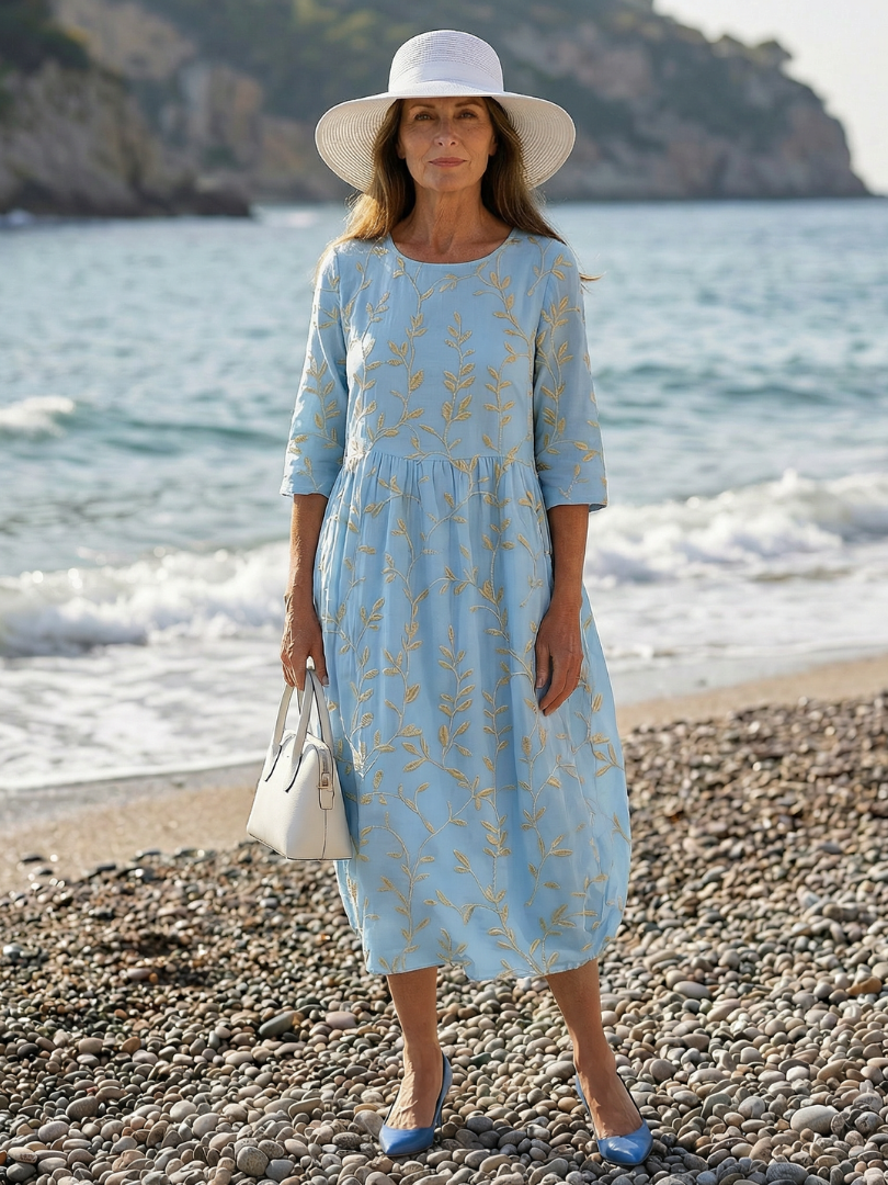 Lila™ | Breezy Cotton Garden Dress for Effortless Elegance