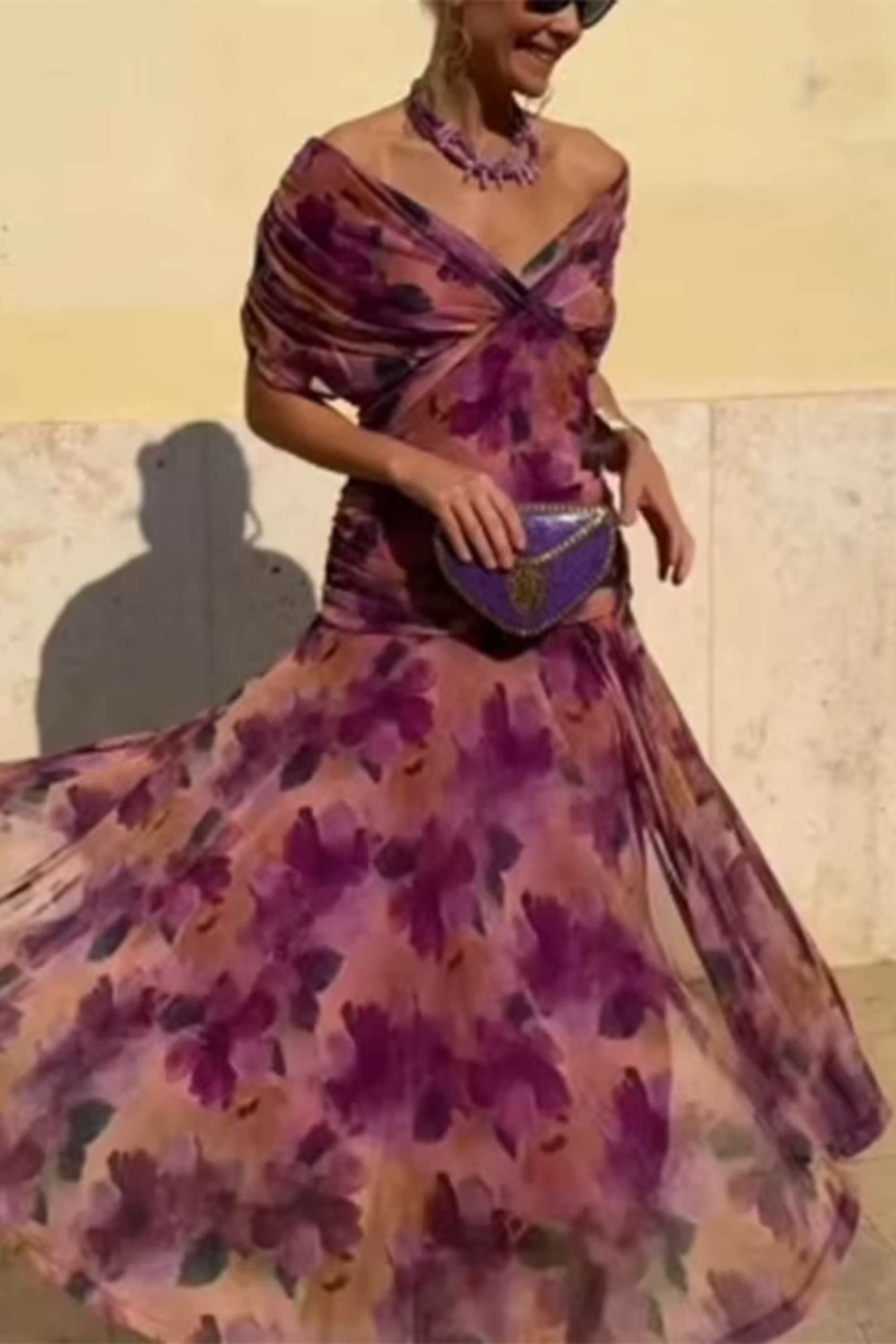 Louise™ | Graceful V-Neck Maxi Dress
