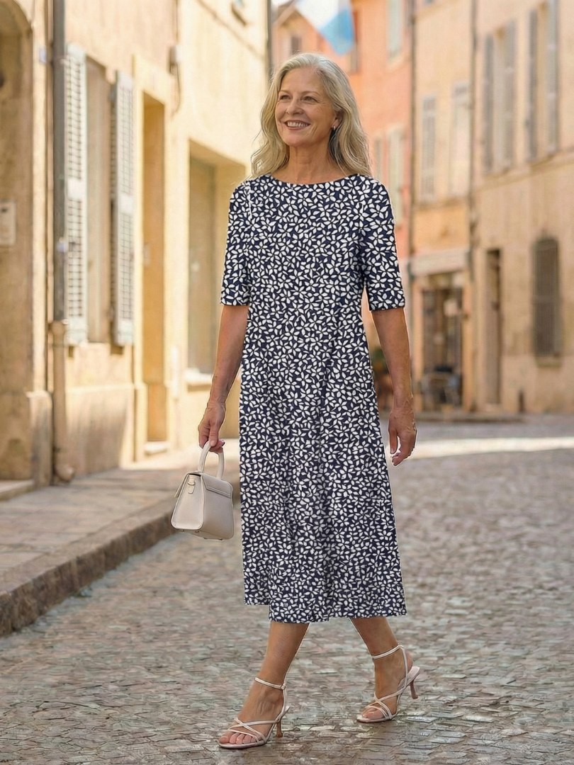 Isabella™ | Breezy Coastal Print Dress for Effortless Elegance