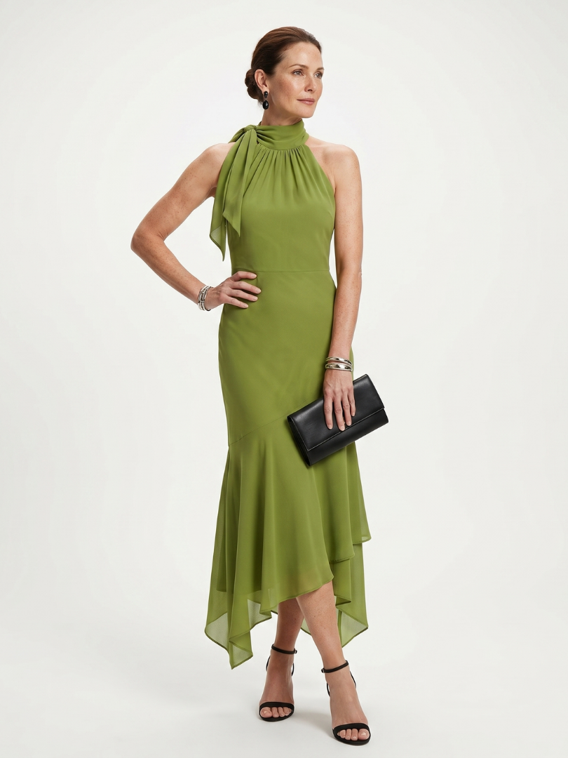 Winifred™ | Chic Draped Midi Dress for Effortless Elegance