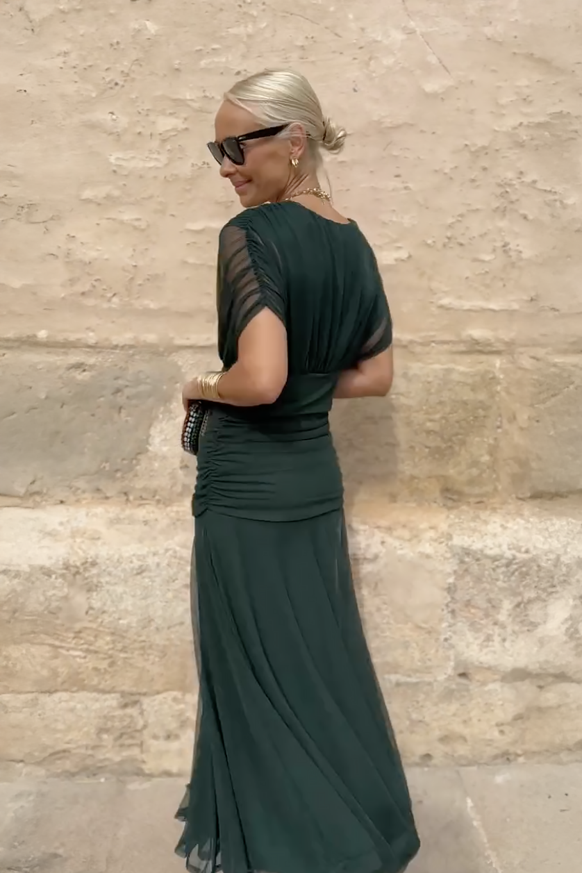 Louise™ | Graceful V-Neck Maxi Dress