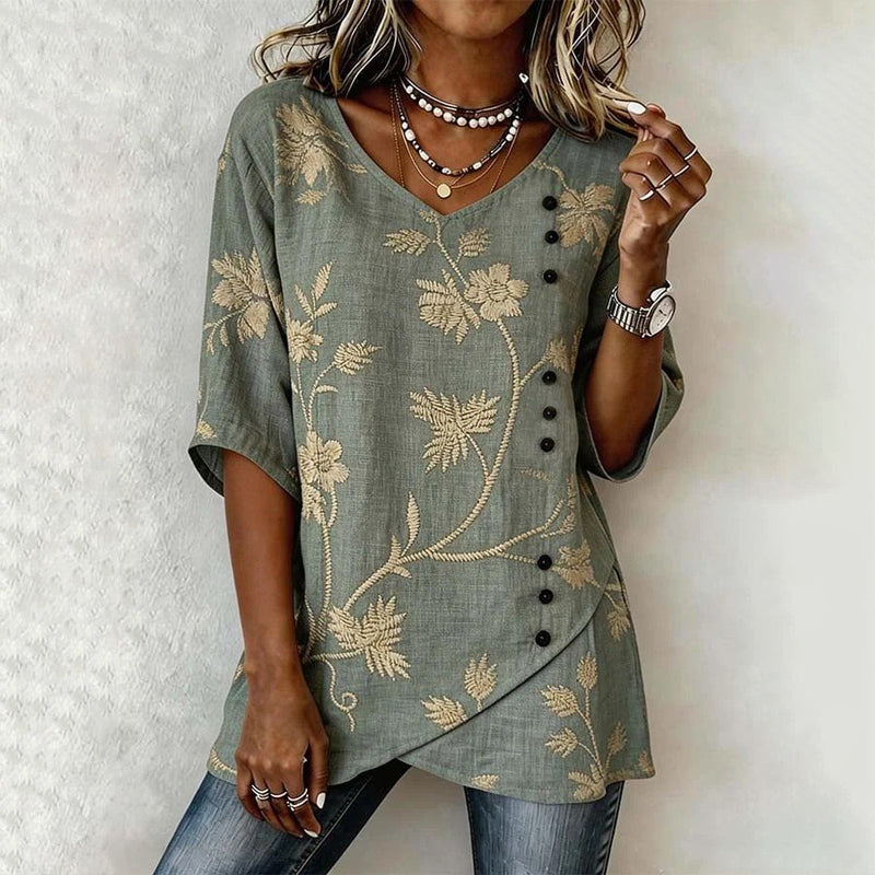 Lila™ | Charming Floral Print Blouse for Sophistication