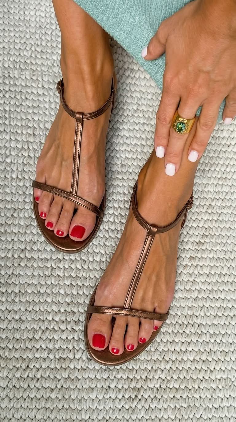 Rosalba™ | Chic Golden Sandals for Effortless Elegance