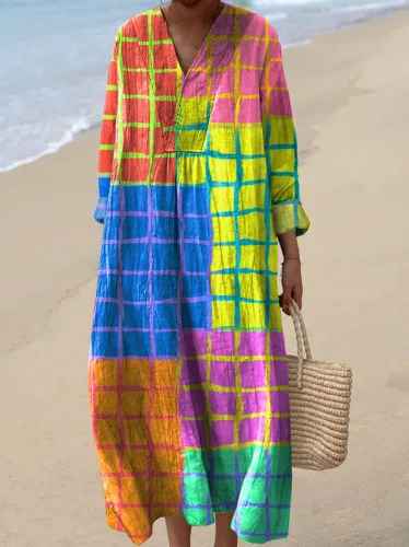 Lila™ | Chic Retro Geometric Dress