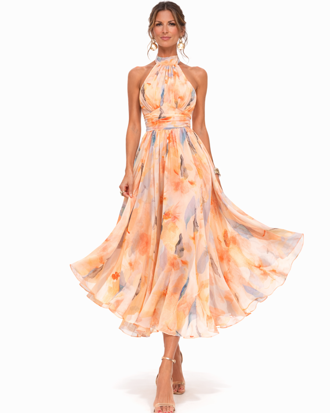 Celine - Maxi Dress with Halter Neckline