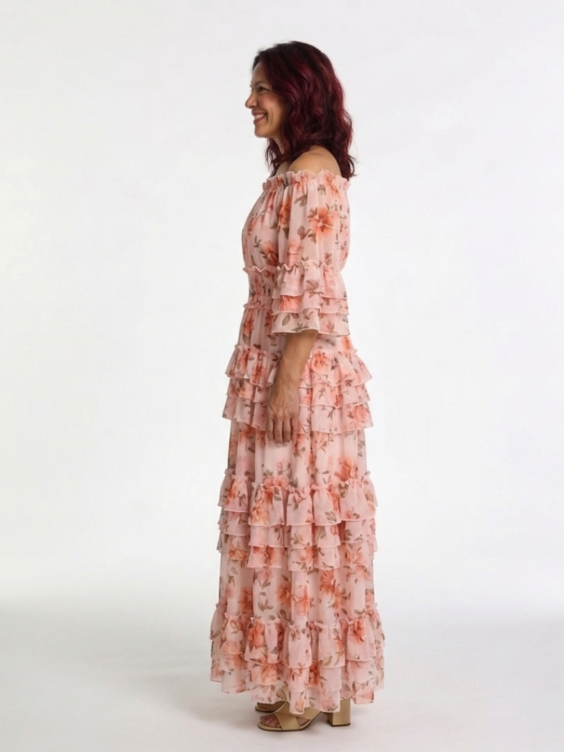 Rosalie™ | Romantic Off-Shoulder Floral Maxi Dress
