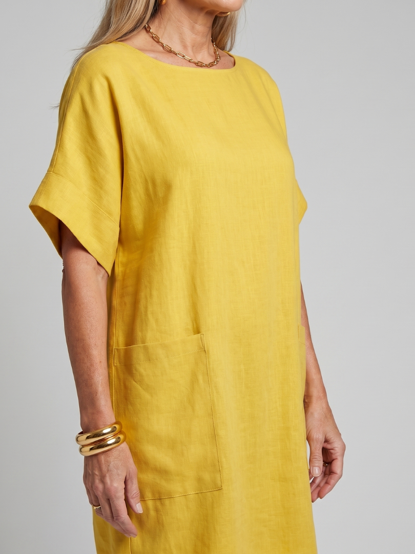 Margot™ | Chic Knee-Length Dress in Cotton Elegance