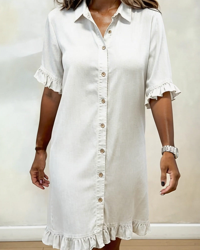 Lila™ | Flattering Denim Dress