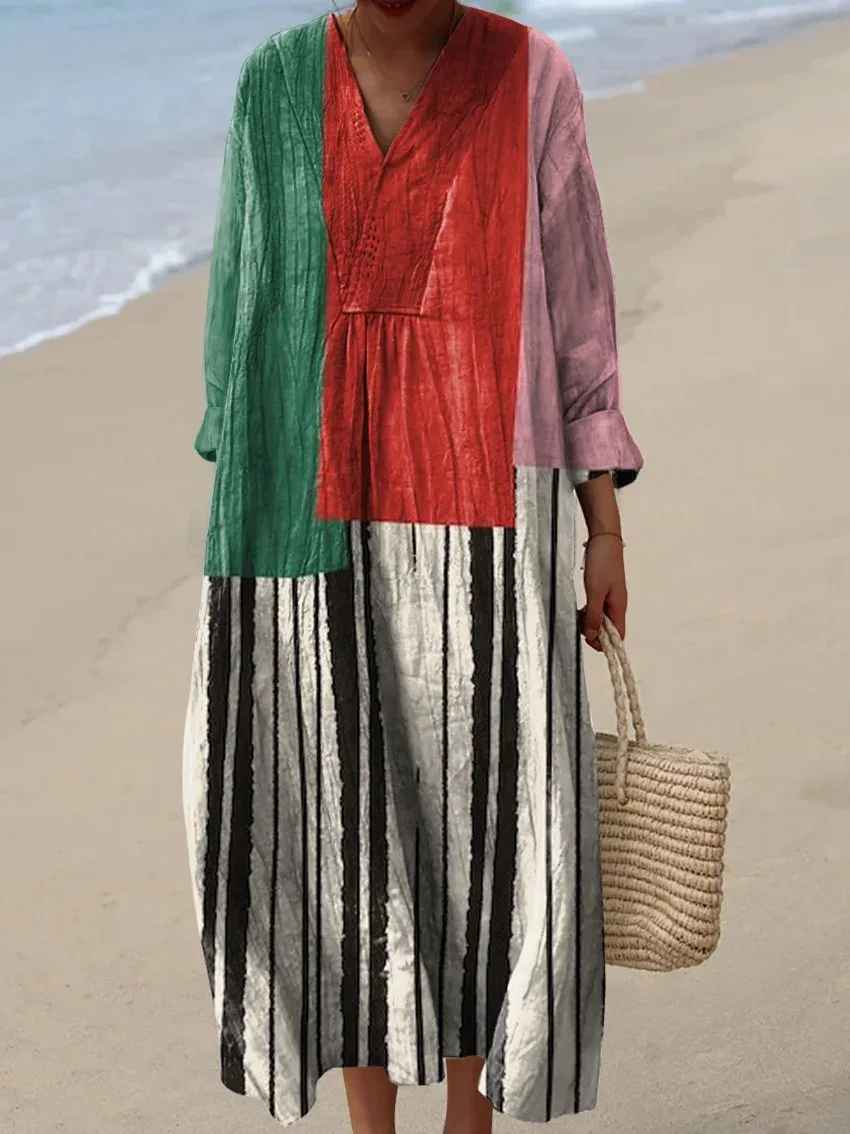 Lila™ | Chic Retro Geometric Dress