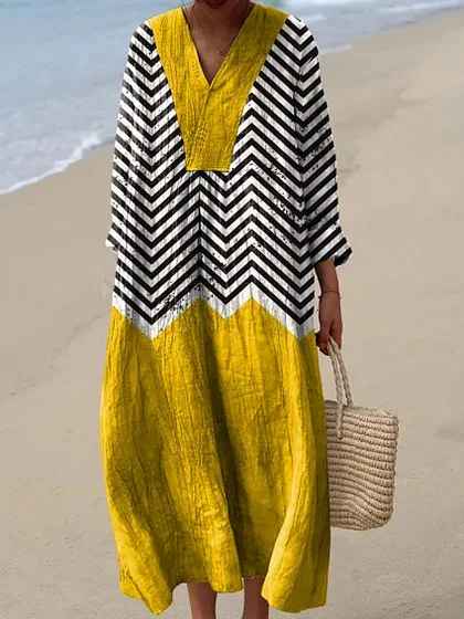 Lila™ | Chic Geometric Vintage Dress