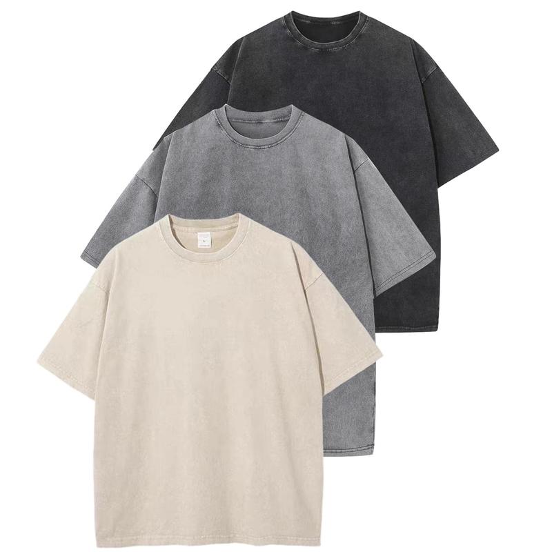 HOLLIE | Casual Crew Neck Loose Fit T-Shirt (3-Pack)