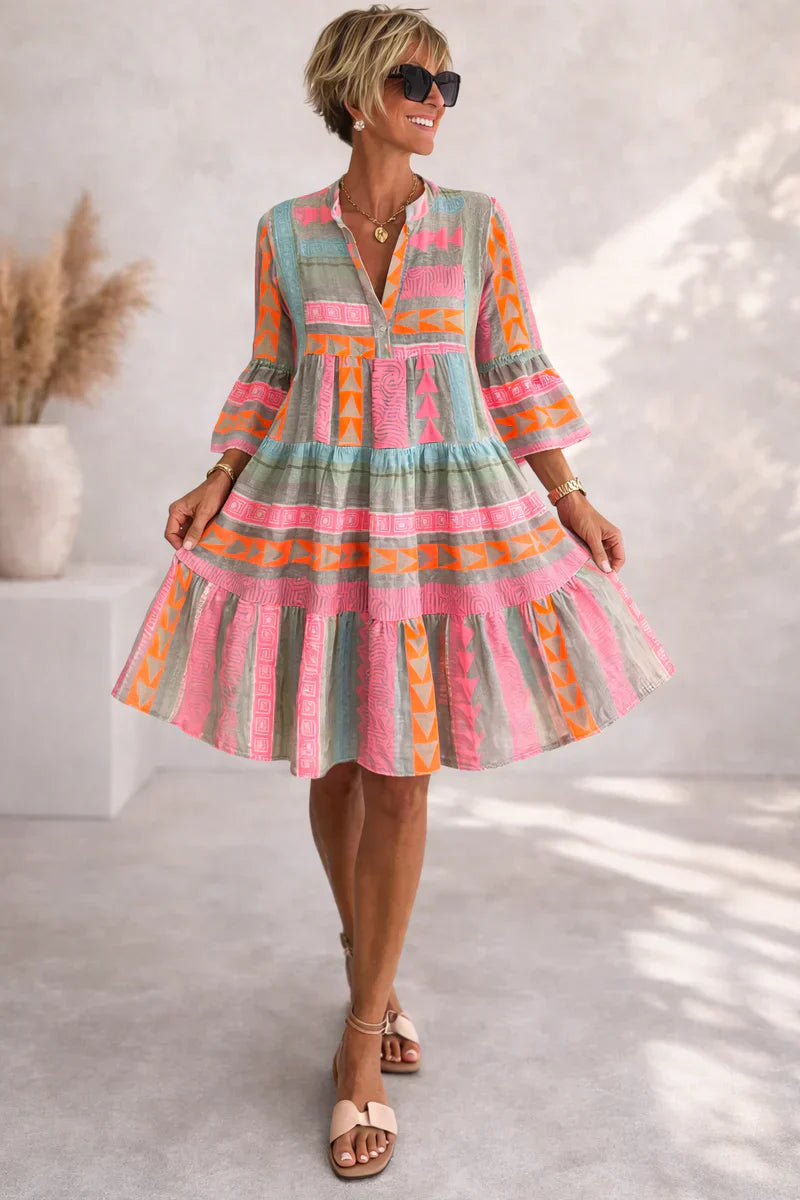 Lila™ | Vibrant Midi Dress for Effortless Style