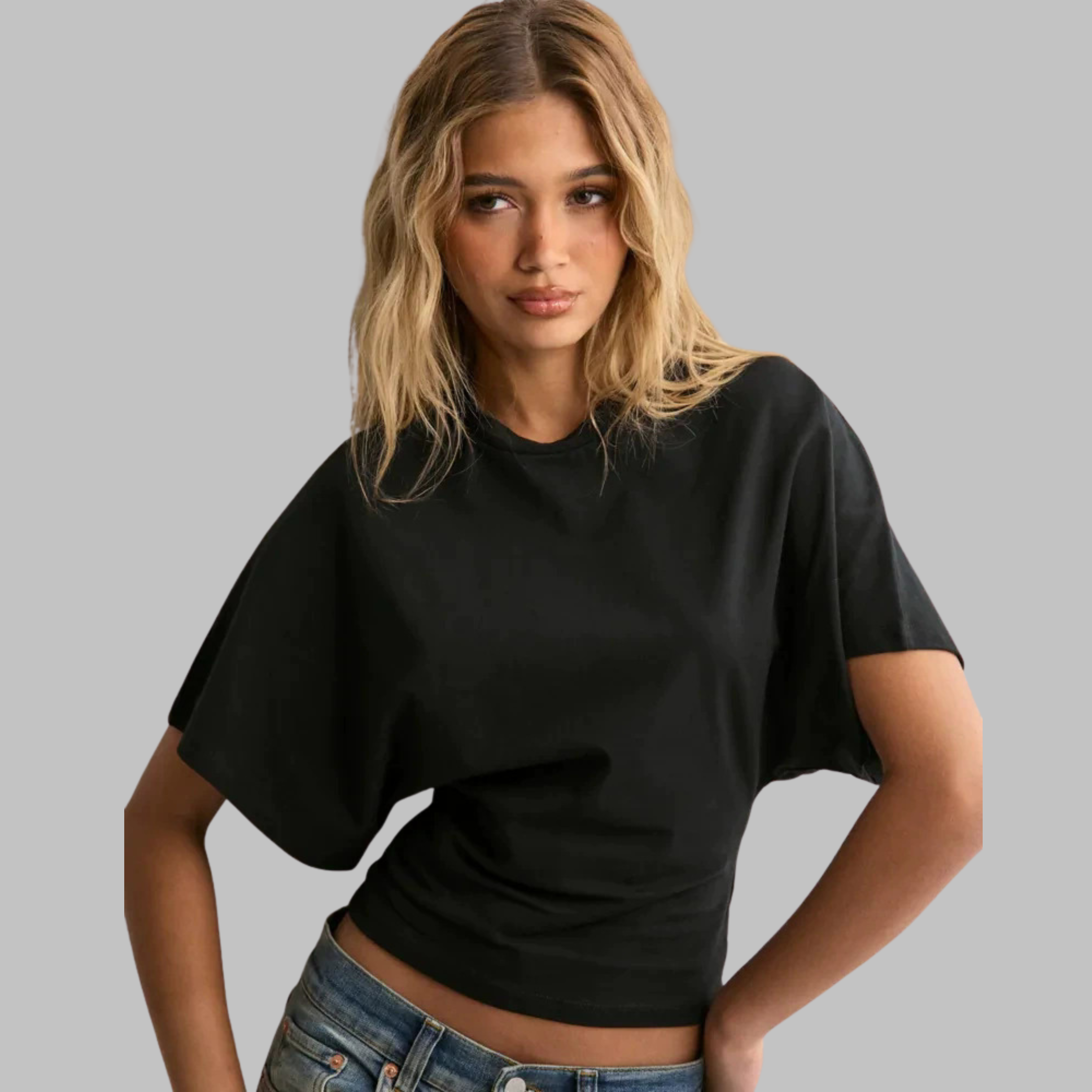 RAZI | Casual Fitted Half Sleeve Round Neck Top