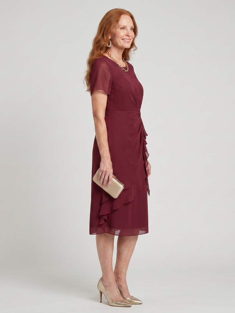 Elowen™ | Chic Midi Dress with Twisted Detail