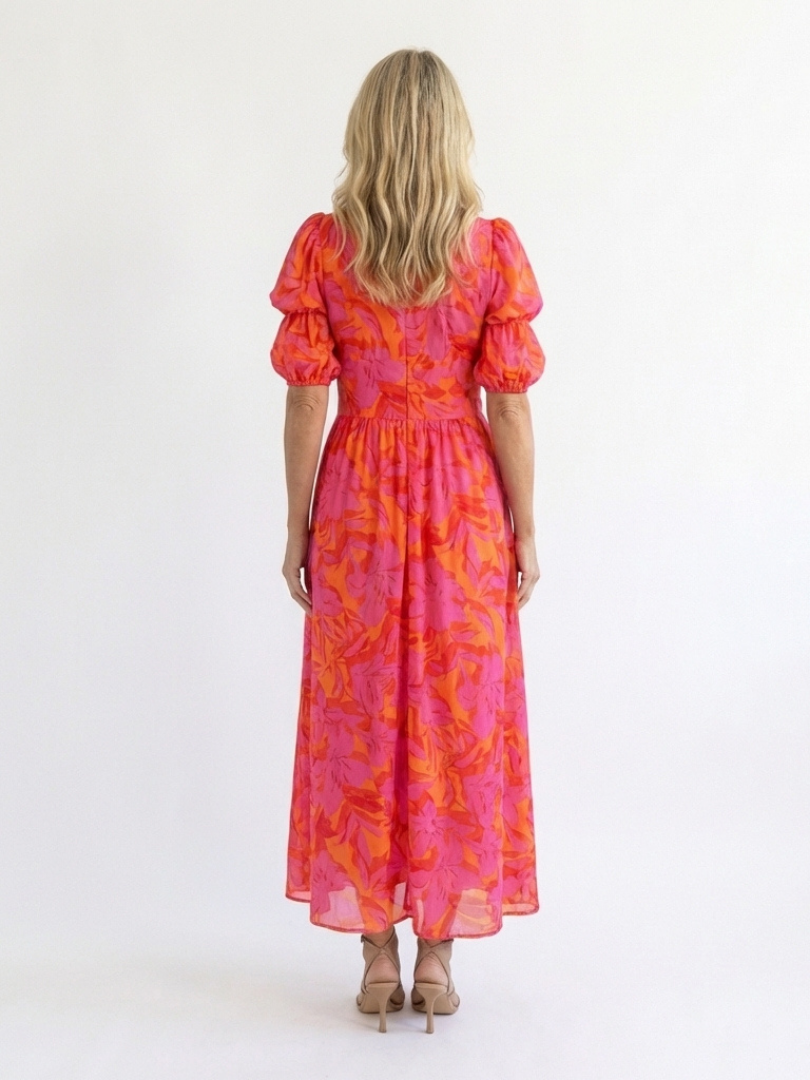Lila™ | Chic Floral Midi Dress for Effortless Elegance
