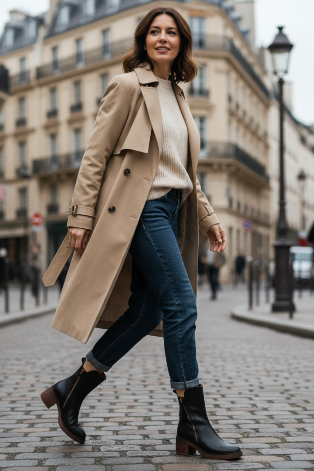 Lucia™ | Chic Leather Ankle Boots for Sophistication
