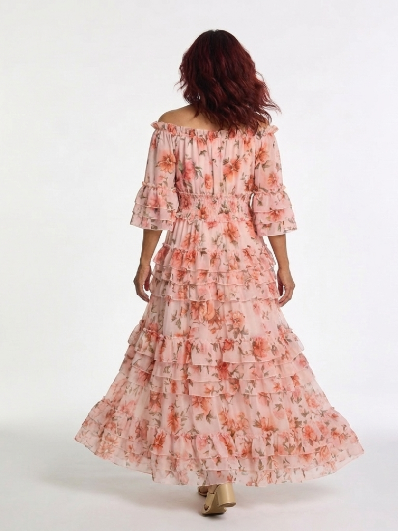 Rosalie™ | Romantic Off-Shoulder Floral Maxi Dress