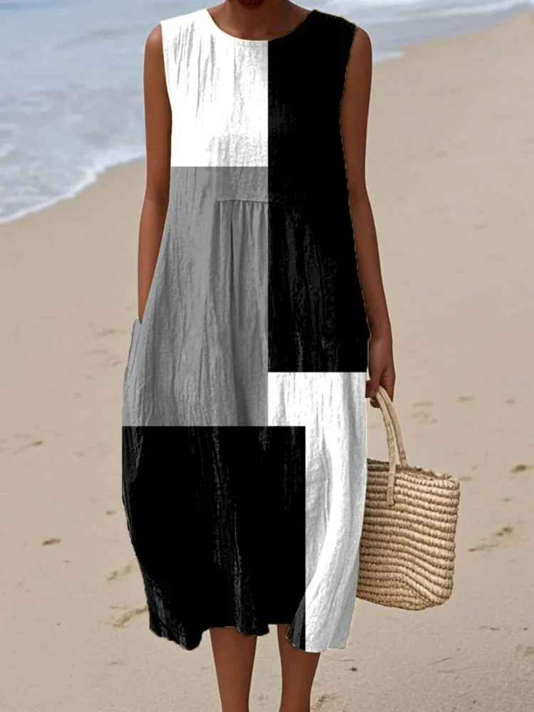 Clara™ | Chic Patchwork Dress for Effortless Style