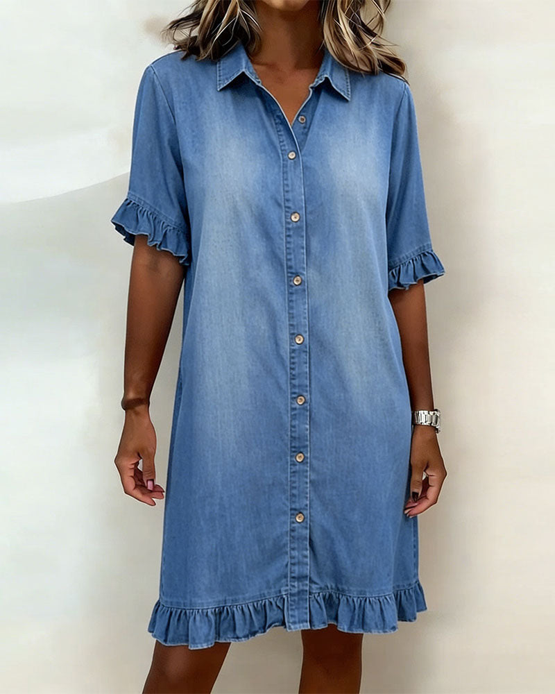 Lila™ | Flattering Denim Dress