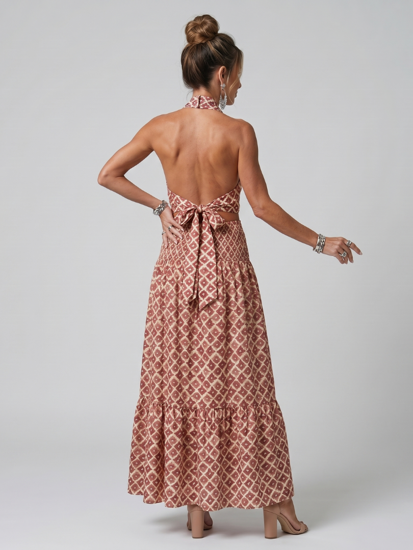 Verity™ | Chic Geometric Cutout Midi Dress