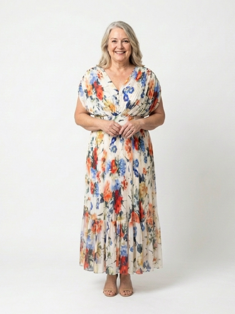 Savannah™ | Chic Pleated Midi Dress for Effortless Elegance