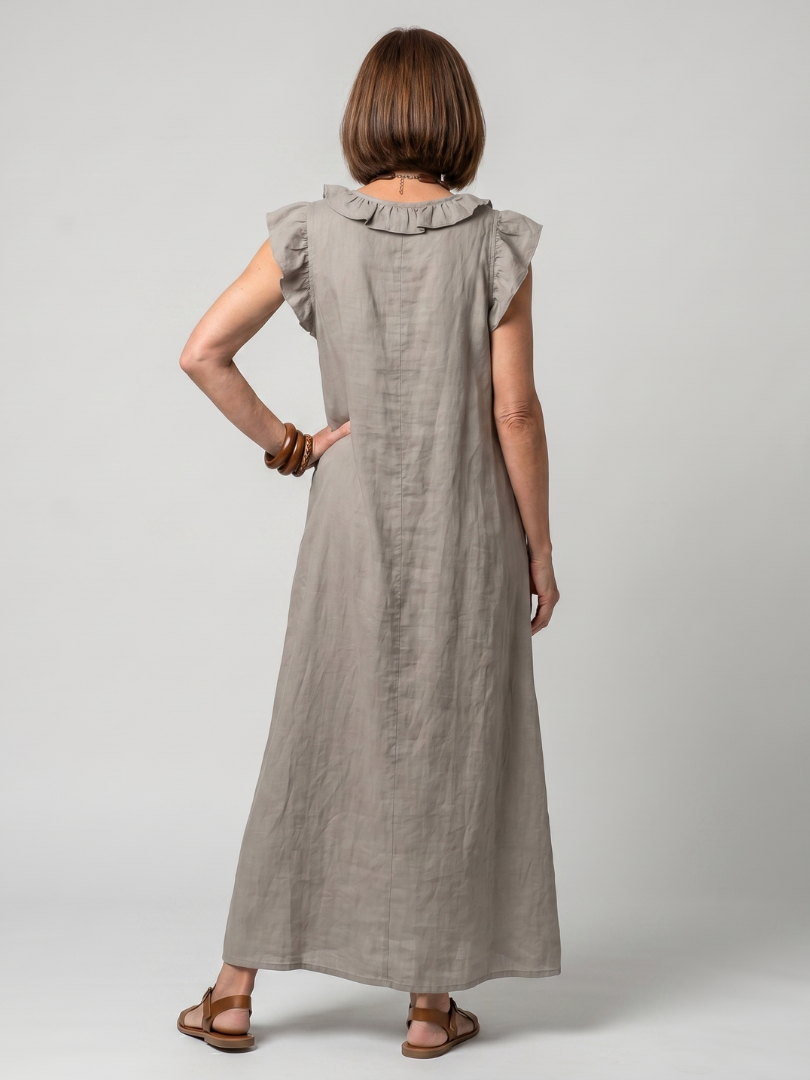 Lila™ | Chic Ruffle Midi Dress for Effortless Elegance