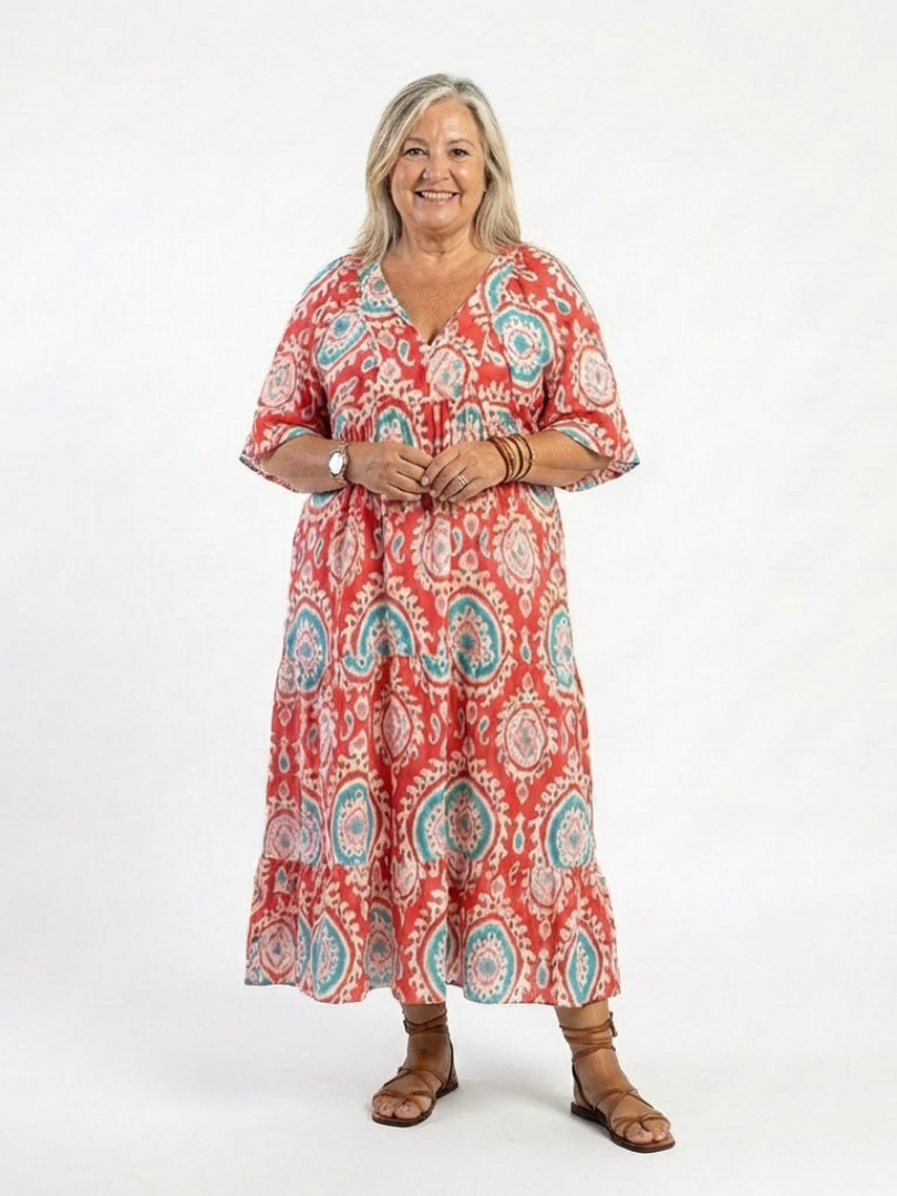 Zara™ | Chic Paisley Midi Dress for Effortless Elegance