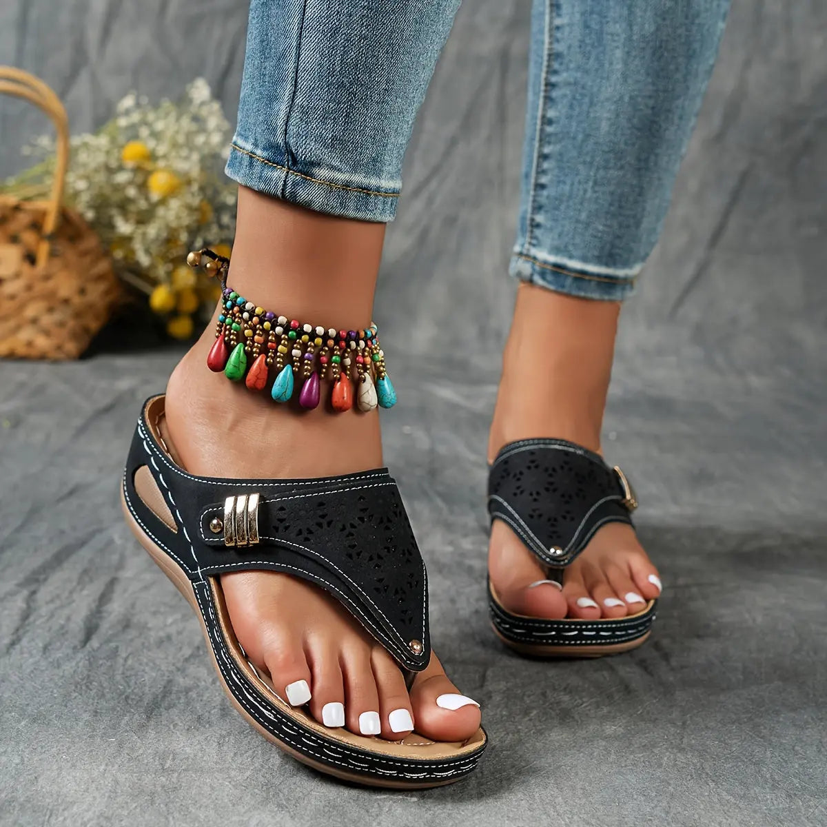 Elena™ | Stylish Wedge Sandals for Effortless Chic