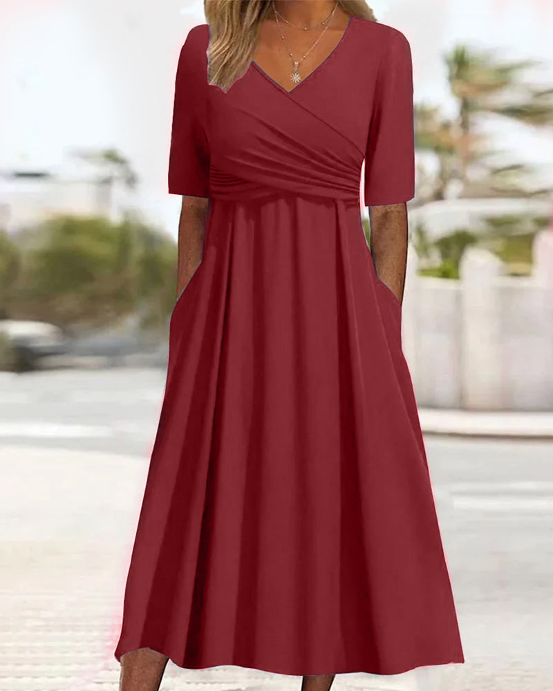 Isabella™ | Chic Crossover Dress for Effortless Elegance
