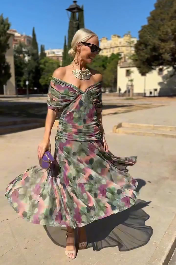 Louise™ | Graceful V-Neck Maxi Dress