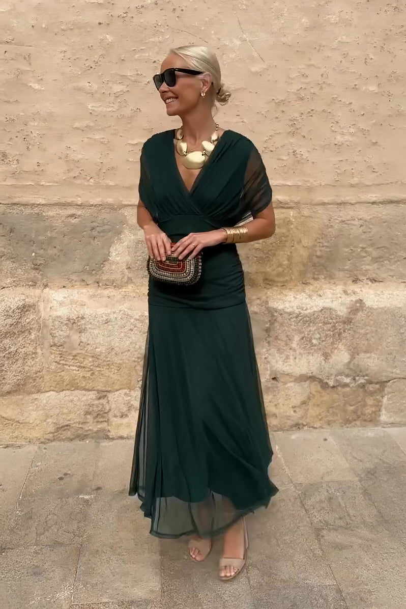 Louise™ | Graceful V-Neck Maxi Dress