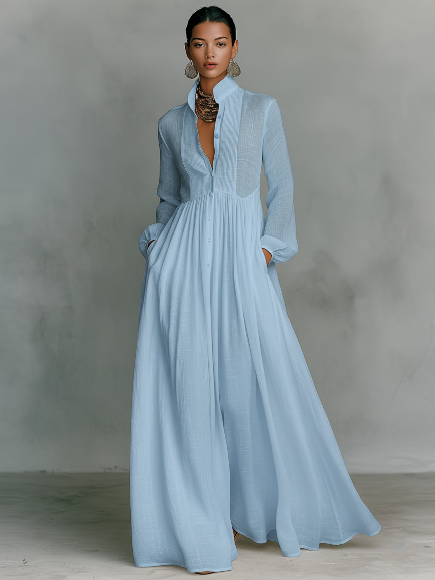 Isabella™ | Chic Linen Maxi Dress for Effortless Elegance