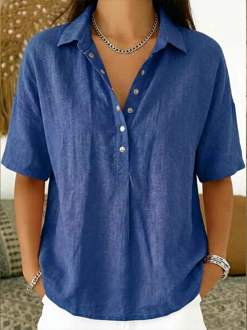 Clara - Chic Cotton Blouse for Effortless Style
