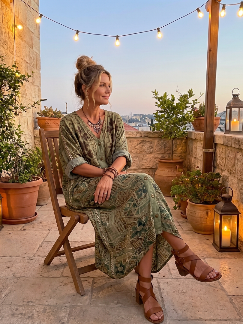 Lila™ | Chic Embroidered Midi Dress