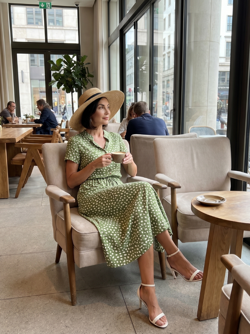 Lila™ | Chic Printed Midi Dress for Effortless Elegance
