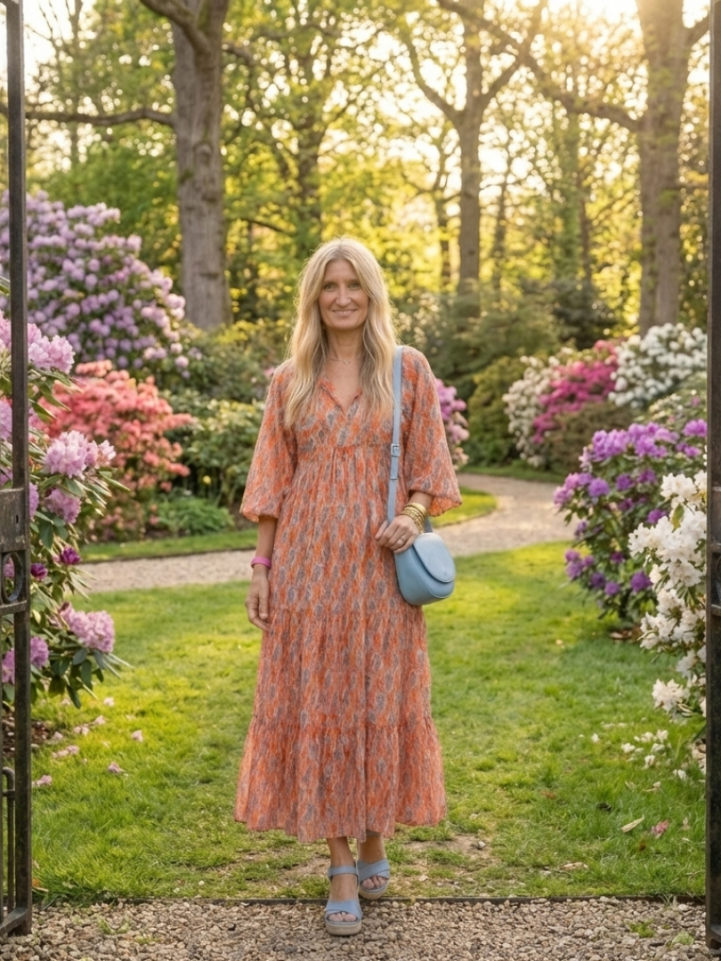 Amara™ | Chic Geometric Midi Dress for Effortless Elegance